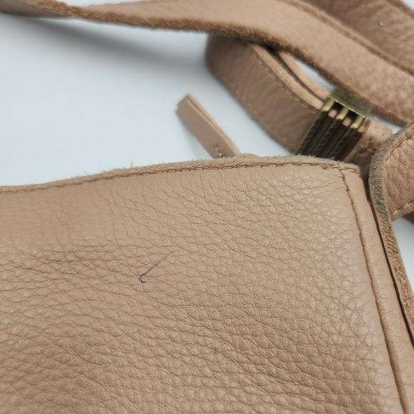 The Sak Collective Gretchen IO Leather Crossbody Bag Tan‎ Brown Zip - Adjustable - Picture 3 of 14
